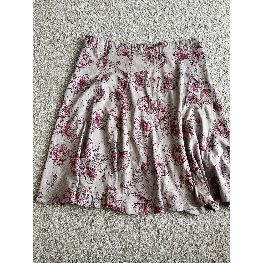 Toad&Co Pink Floral Skater Skirt